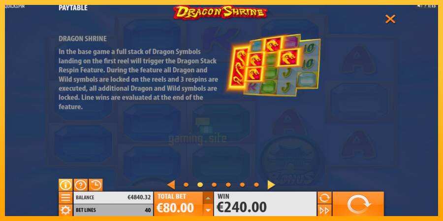 Dragon Shrine gaming machine for money, picture 4