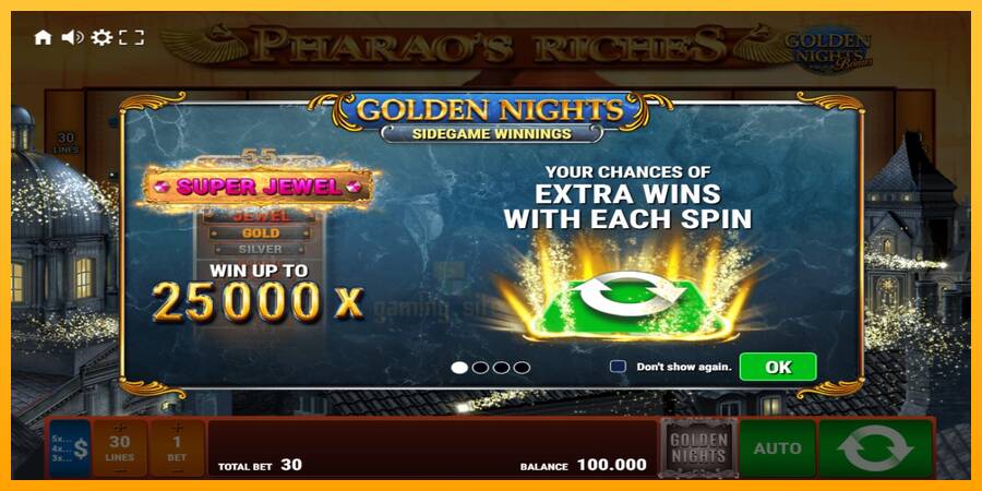 Pharaos Riches Golden Nights gaming machine for money, picture 1