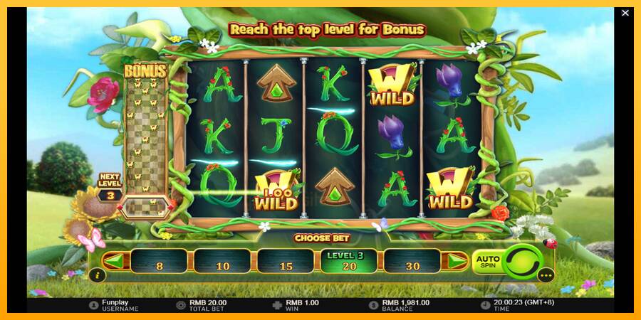 Wilds and the Beanstalk gaming machine for money, picture 3