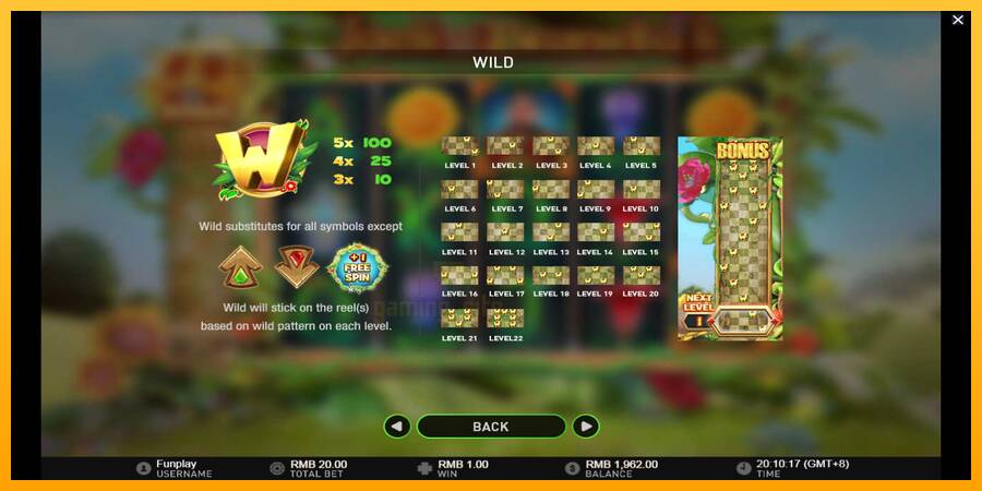 Wilds and the Beanstalk gaming machine for money, picture 7