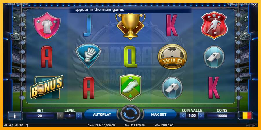 Football Champions Cup gaming machine for money, picture 3