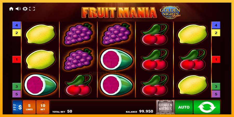 Fruit Mania Golden Nights gaming machine for money, picture 1