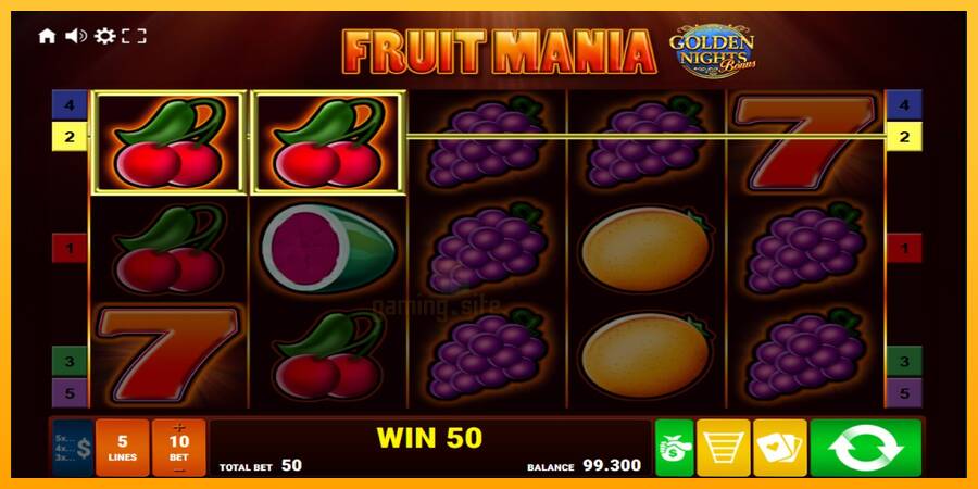 Fruit Mania Golden Nights gaming machine for money, picture 2