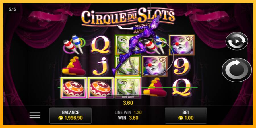 Cirque du Slots gaming machine for money, picture 2