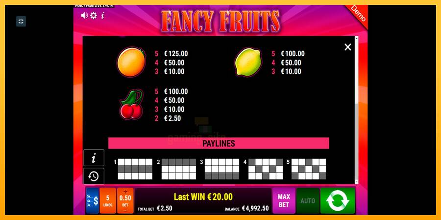 Fancy Fruits gaming machine for money, picture 7