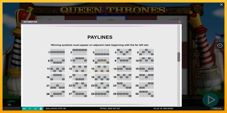 Queen of Thrones gaming machine for money, picture 7