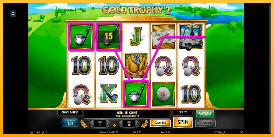 Gold Trophy 2 gaming machine for money, picture 3