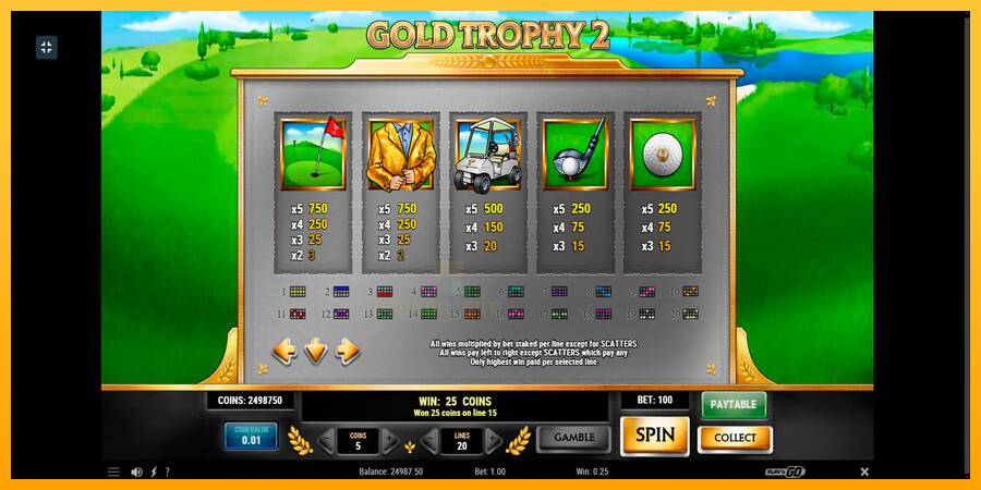 Gold Trophy 2 gaming machine for money, picture 5