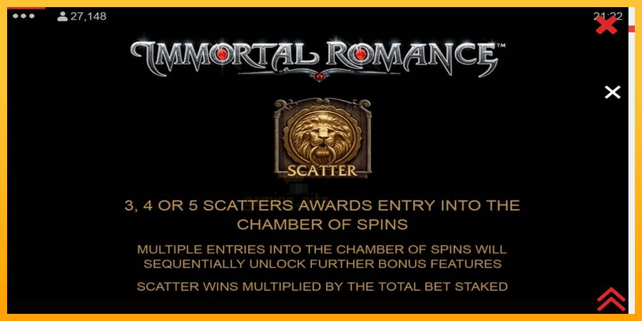 Immortal Romance gaming machine for money, picture 5