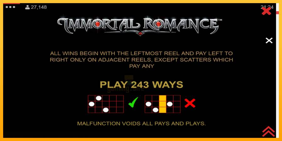 Immortal Romance gaming machine for money, picture 7