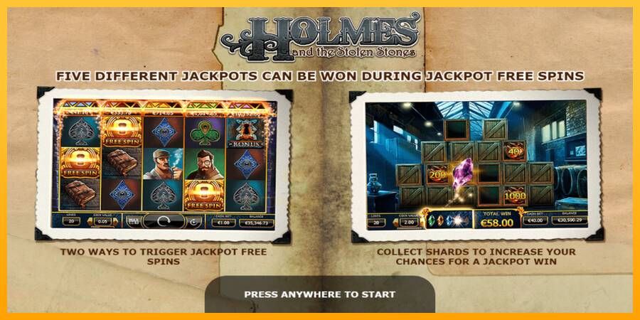 Holmes and the Stolen Stones gaming machine for money, picture 1