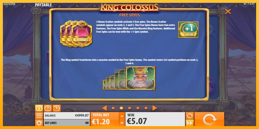 King Colossus gaming machine for money, picture 5