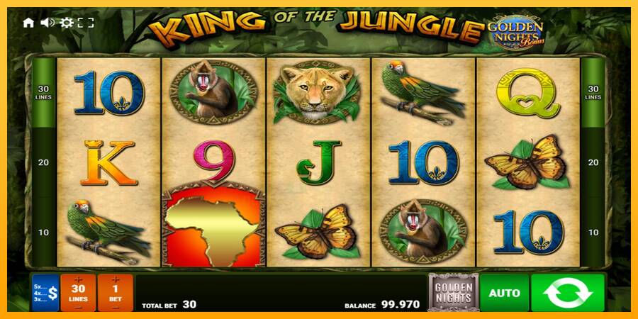 King of the Jungle Golden Nights gaming machine for money, picture 1