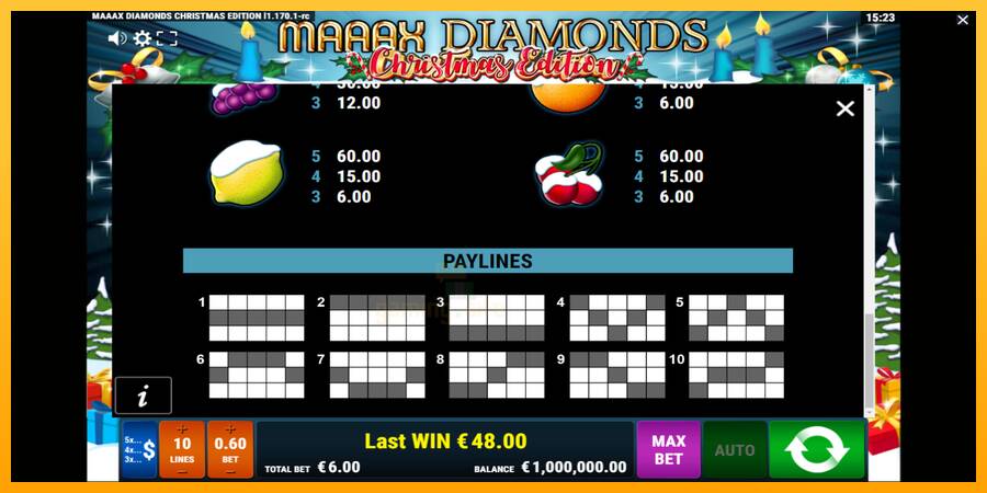 Maaax Diamonds Christmas Edition gaming machine for money, picture 7