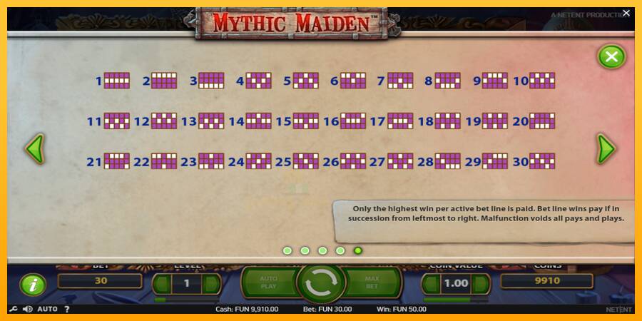 Mythic Maiden gaming machine for money, picture 7