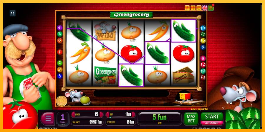 Green Grocery gaming machine for money, picture 3