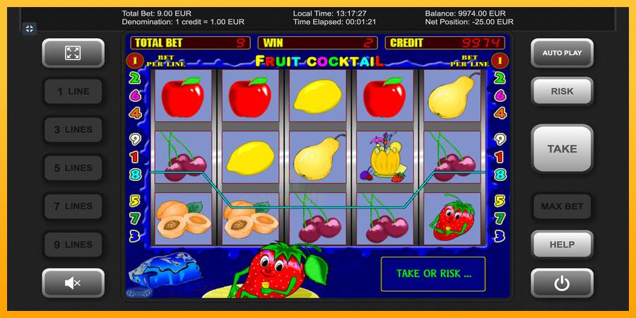 Fruit Cocktail gaming machine for money, picture 2