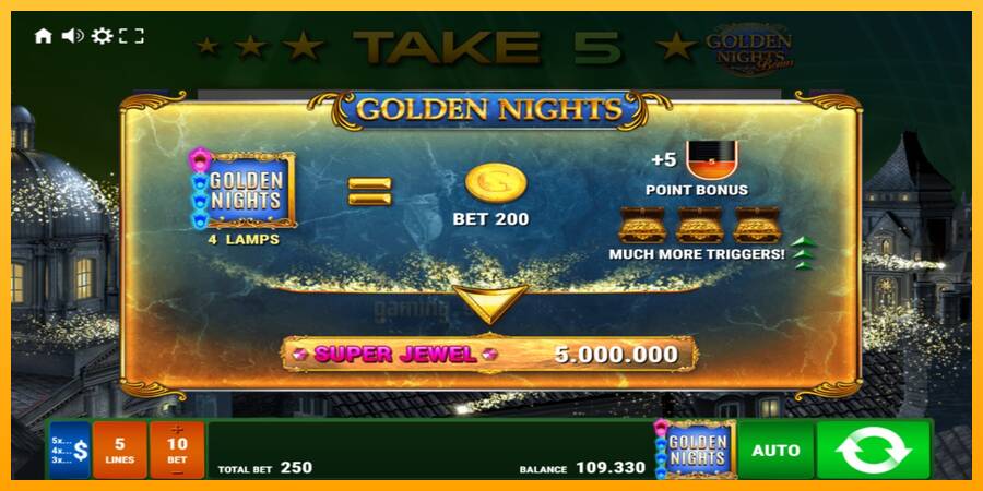 Take 5 Golden Nights gaming machine for money, picture 6