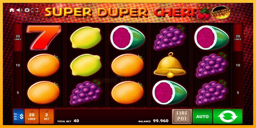 Super Duper Cherry Red Hot Firepot gaming machine for money, picture 1