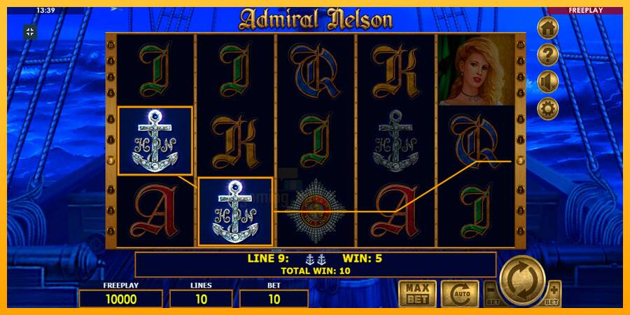 Admiral Nelson gaming machine for money, picture 4