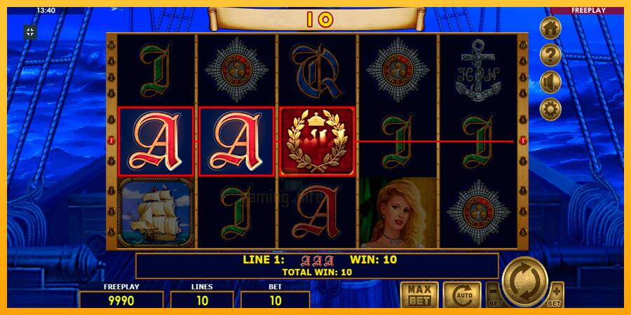 Admiral Nelson gaming machine for money, picture 6