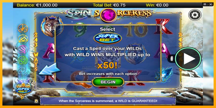 Spin Sorceress gaming machine for money, picture 1