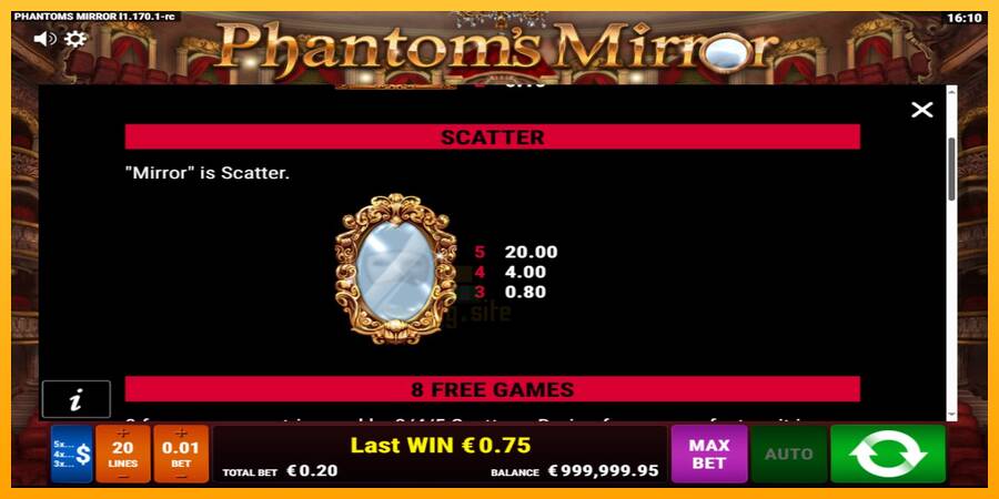 Phantoms Mirror gaming machine for money, picture 6