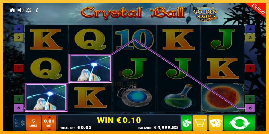 Crystal Ball Golden Nights gaming machine for money, picture 2