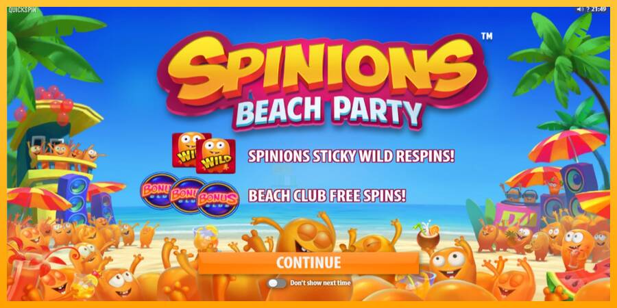 Spinions Beach Party gaming machine for money, picture 1