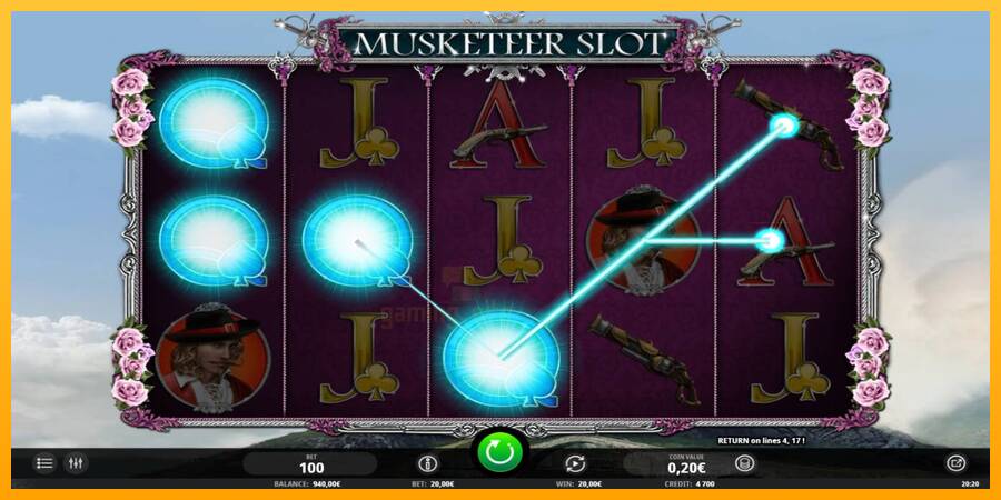 Musketeer Slot gaming machine for money, picture 3