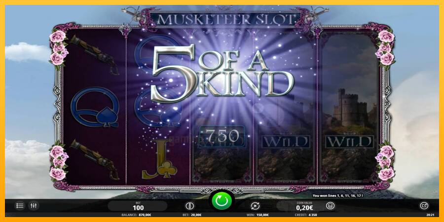 Musketeer Slot gaming machine for money, picture 4