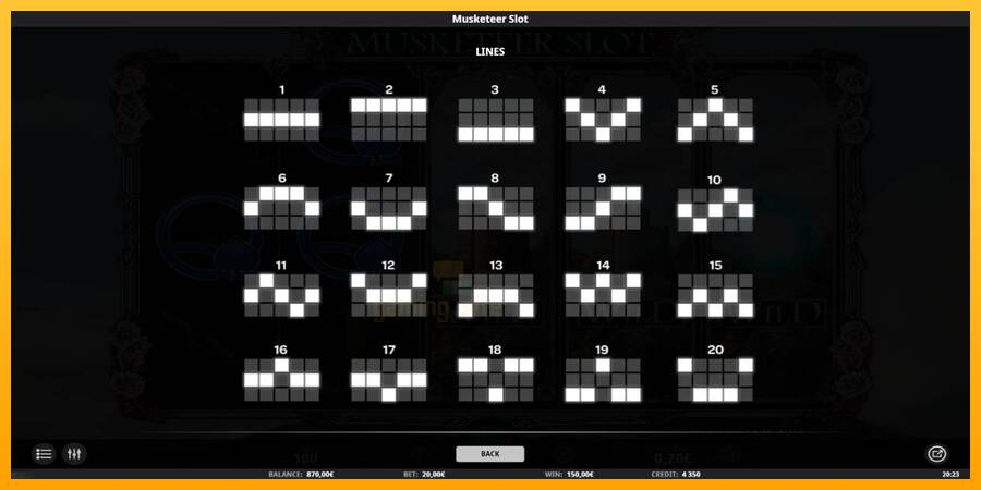 Musketeer Slot gaming machine for money, picture 7