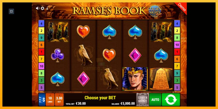 Ramses Book Golden Nights gaming machine for money, picture 2