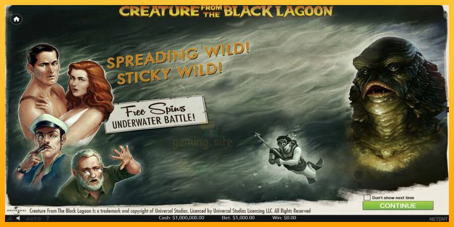 Creature From The Black Lagoon gaming machine for money, picture 1