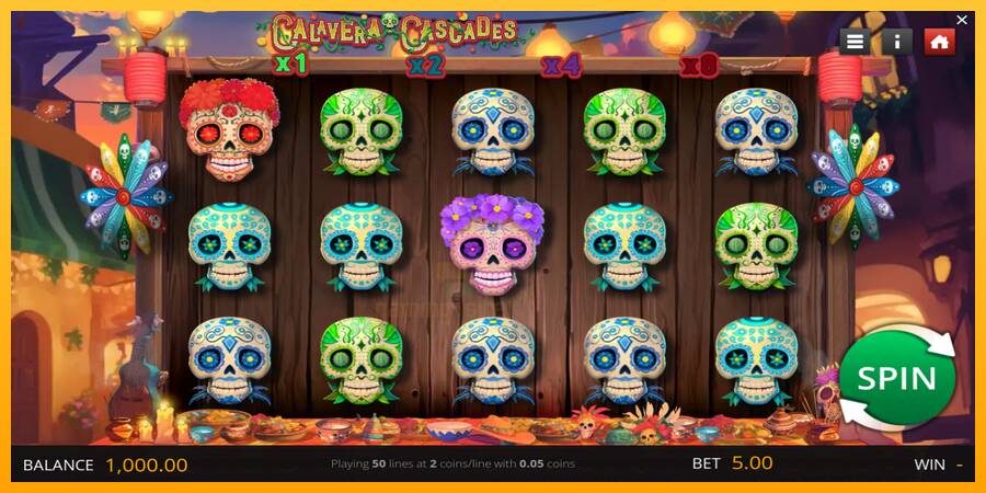 Calavera Cascades gaming machine for money, picture 1