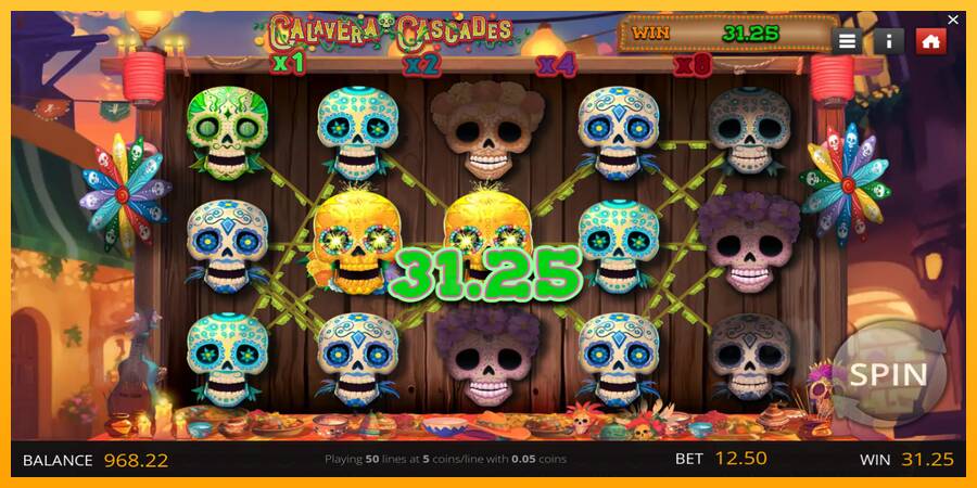 Calavera Cascades gaming machine for money, picture 2