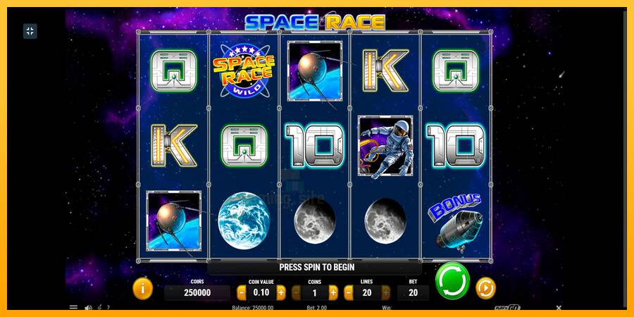 Space Race gaming machine for money, picture 1