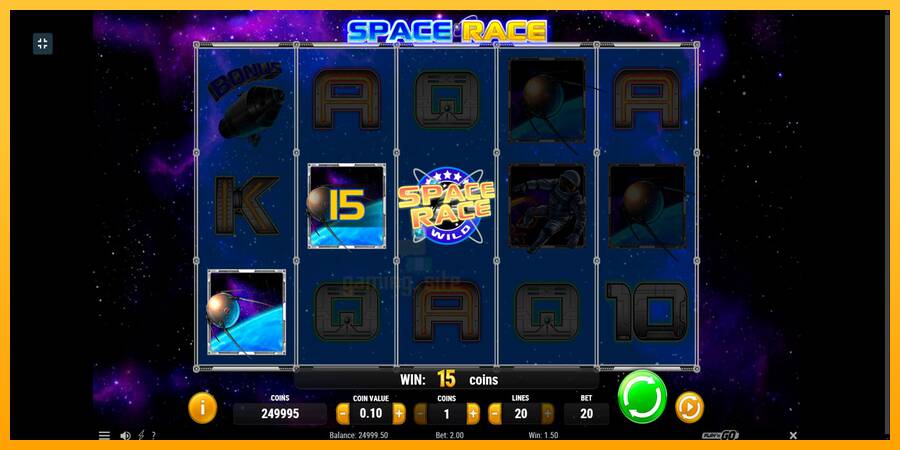 Space Race gaming machine for money, picture 2