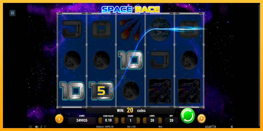 Space Race gaming machine for money, picture 3