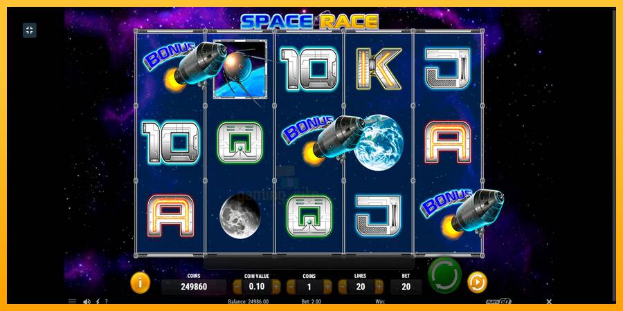 Space Race gaming machine for money, picture 4