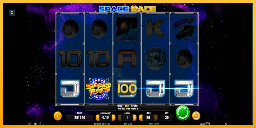 Space Race gaming machine for money, picture 6