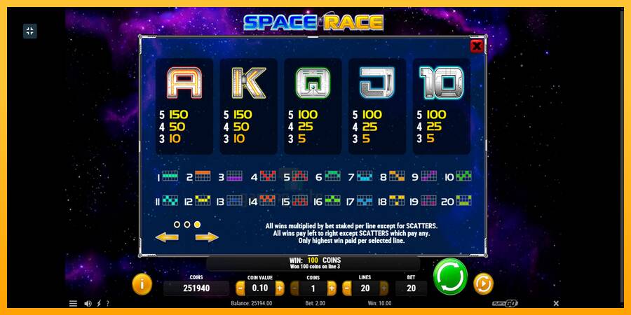 Space Race gaming machine for money, picture 7