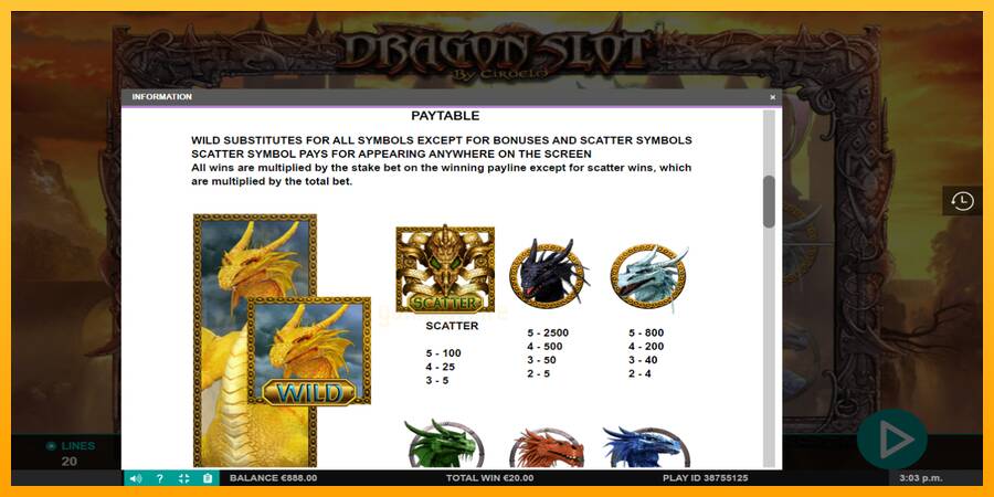 Dragon Slot gaming machine for money, picture 5