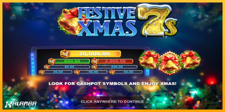 Festive Xmas 7s gaming machine for money, picture 1