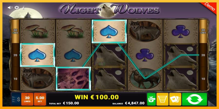 Night Wolves gaming machine for money, picture 2