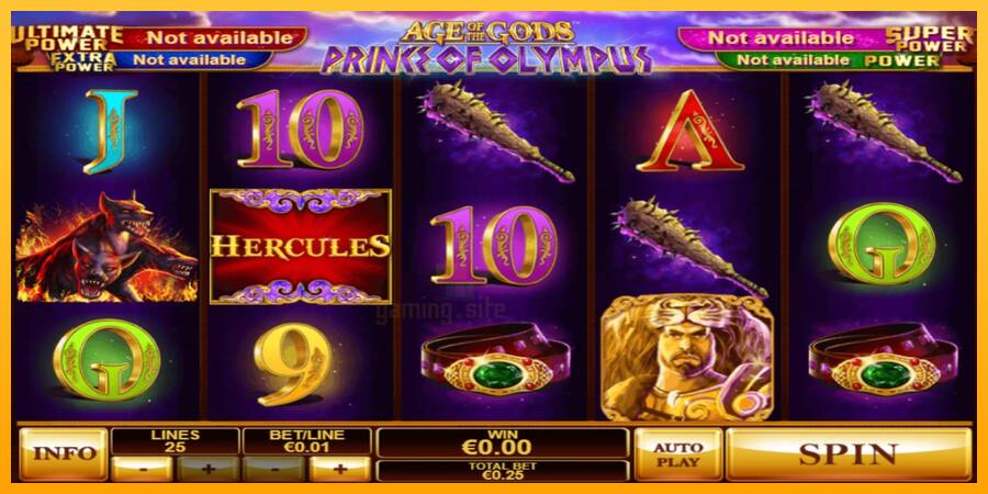 Age of the Gods Prince of Olympus gaming machine for money, picture 1