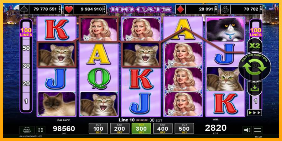 100 Cats gaming machine for money, picture 3