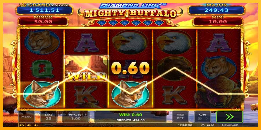 Diamond Link Mighty Buffalo gaming machine for money, picture 2