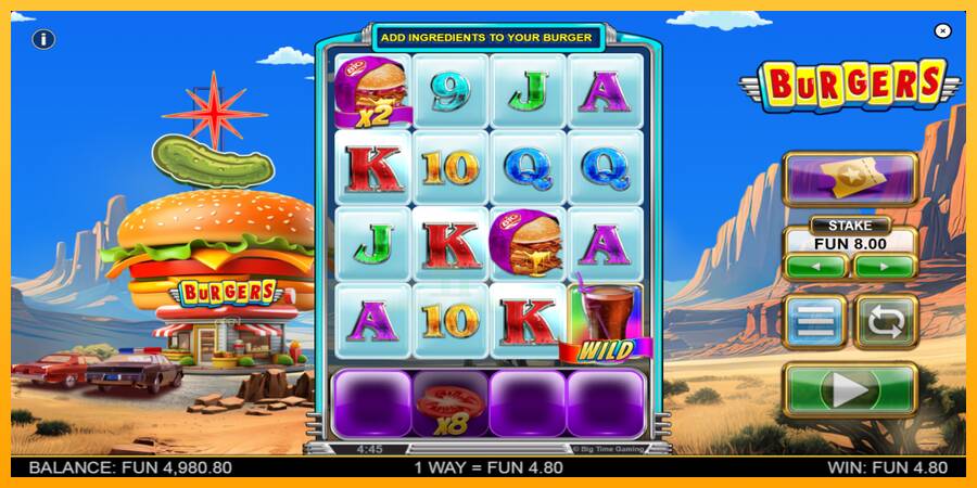 Burgers gaming machine for money, picture 3