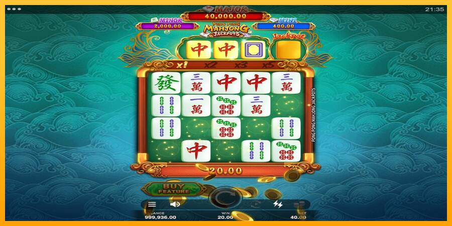 Pong Pong Mahjong Jackpots gaming machine for money, picture 3